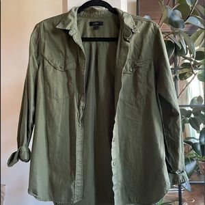 Green button up